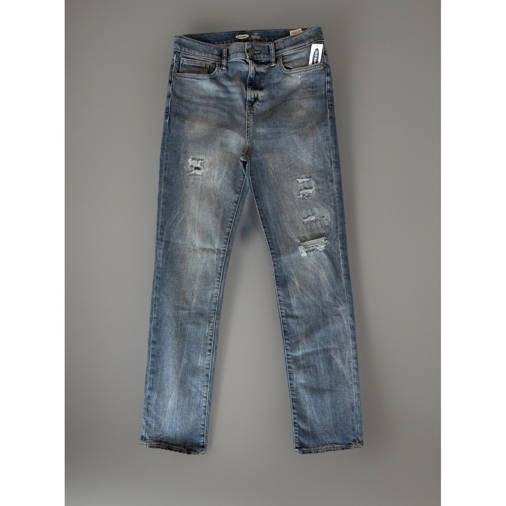NWT Old Navy Karate Slim Built In‎ Flex Rip And Repair Patch Jeans Boys Sz. 18